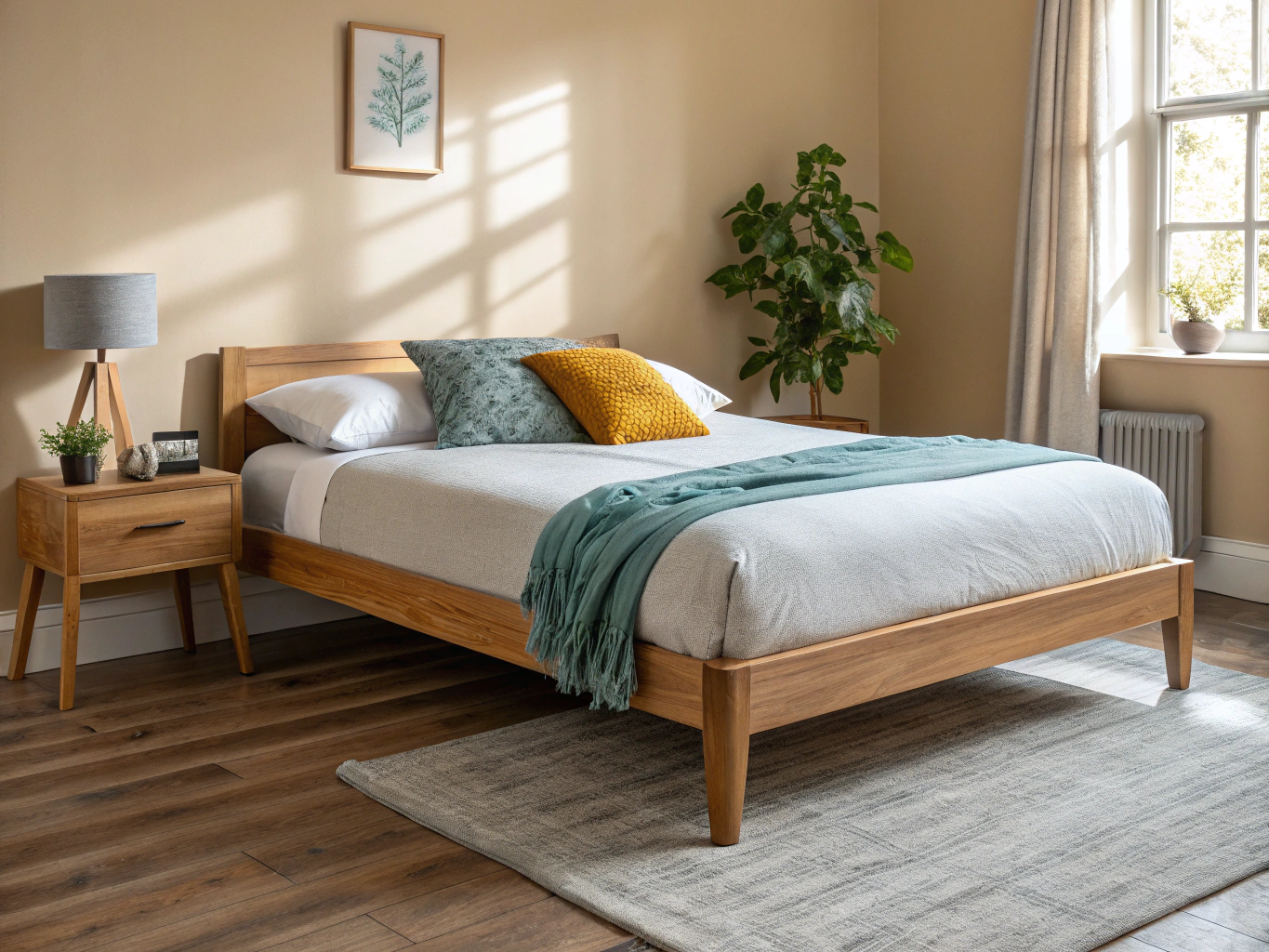 Peaceful sleep therapy environment promoting restful sleep in landscape orientation